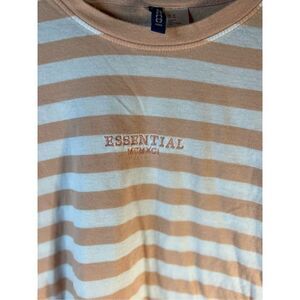 H&M “Essential” Orange/White Striped T-shirt Men’s Medium